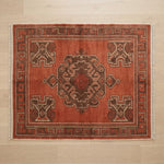 Ember Kazak Crest Hand Knotted Rug - studio photo