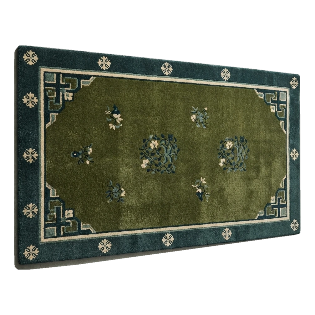Emerald Peking Garden Hand Tufted Runner Rug - alternate view