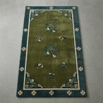 Emerald Peking Garden Hand Tufted Runner Rug - studio photo