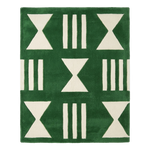 Emerald Hourglass Hand Tufted Viscose Rug