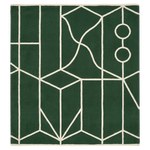 Emerald Path Mosaic Square Hand Tufted Wool Rug