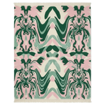 Emerald Psychedelic Hand Knotted Rug