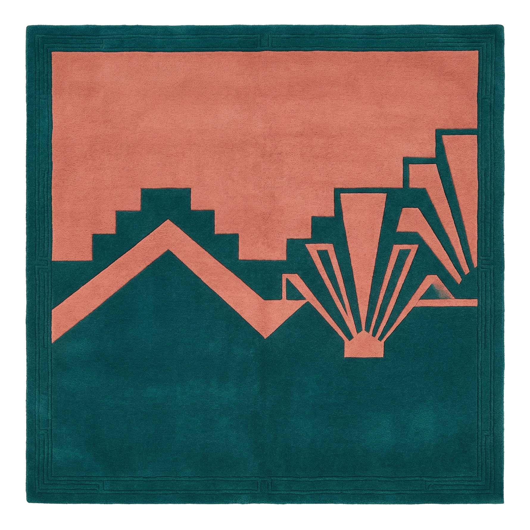Empire Lines Square Hand Tufted Wool Rug