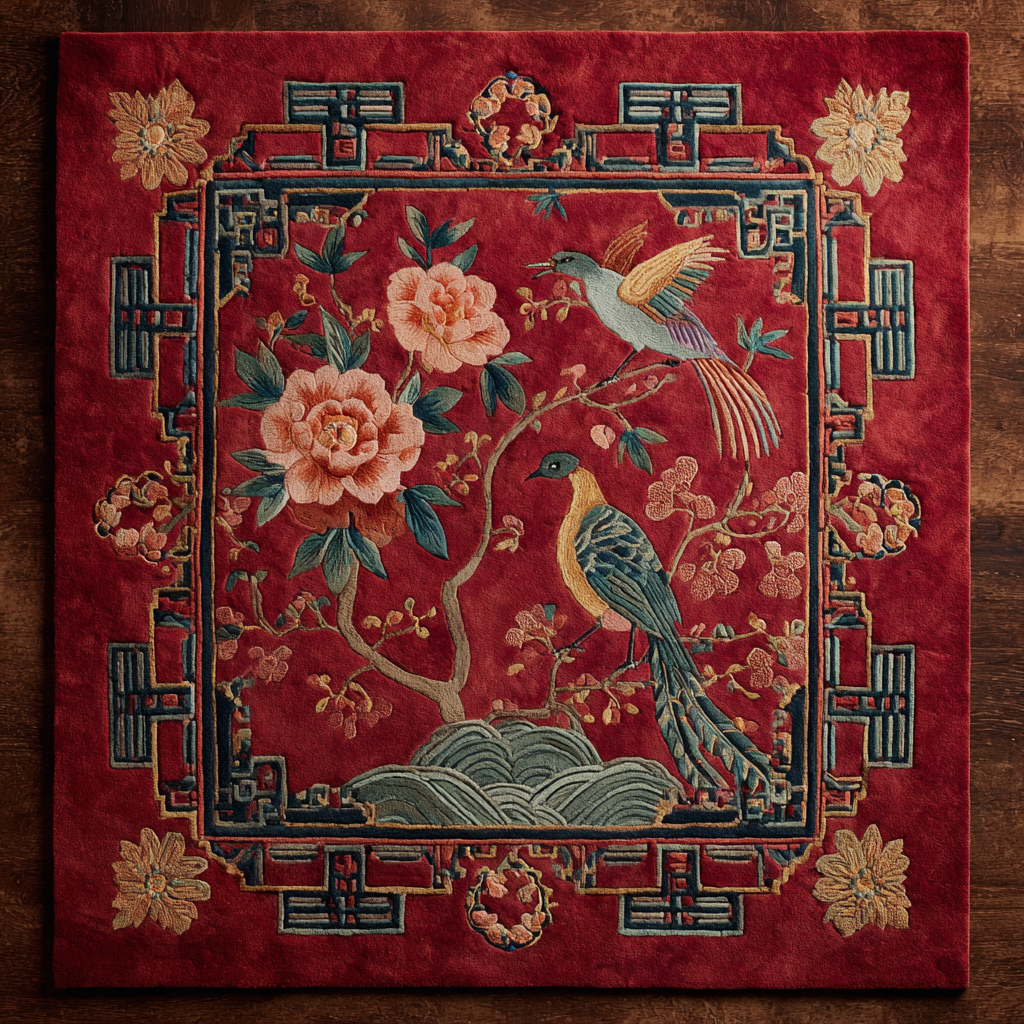 Empress Garden Hand Tufted Square Rug — Custom 8' × 10'
