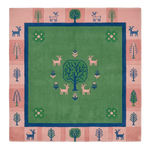 Enchanted Forest Square Hand Tufted Wool Rug 