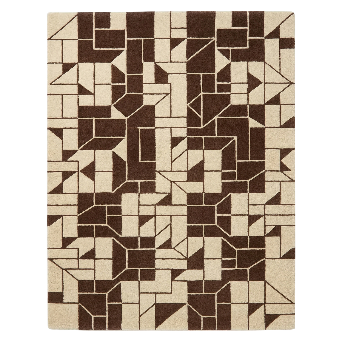 Espresso Fragment Hand Tufted Wool Rug 