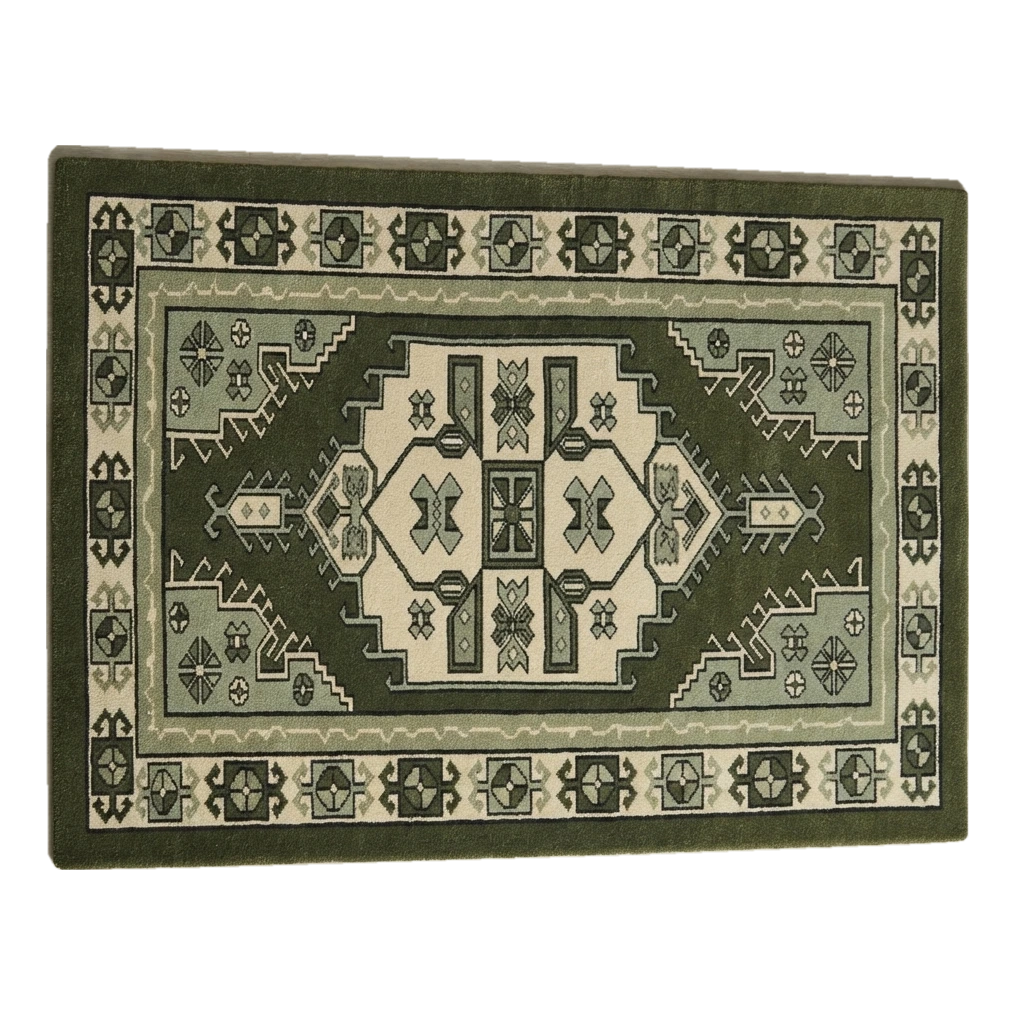 Evergreen Caucasus Shield Hand Tufted Wool Rug - alternate view