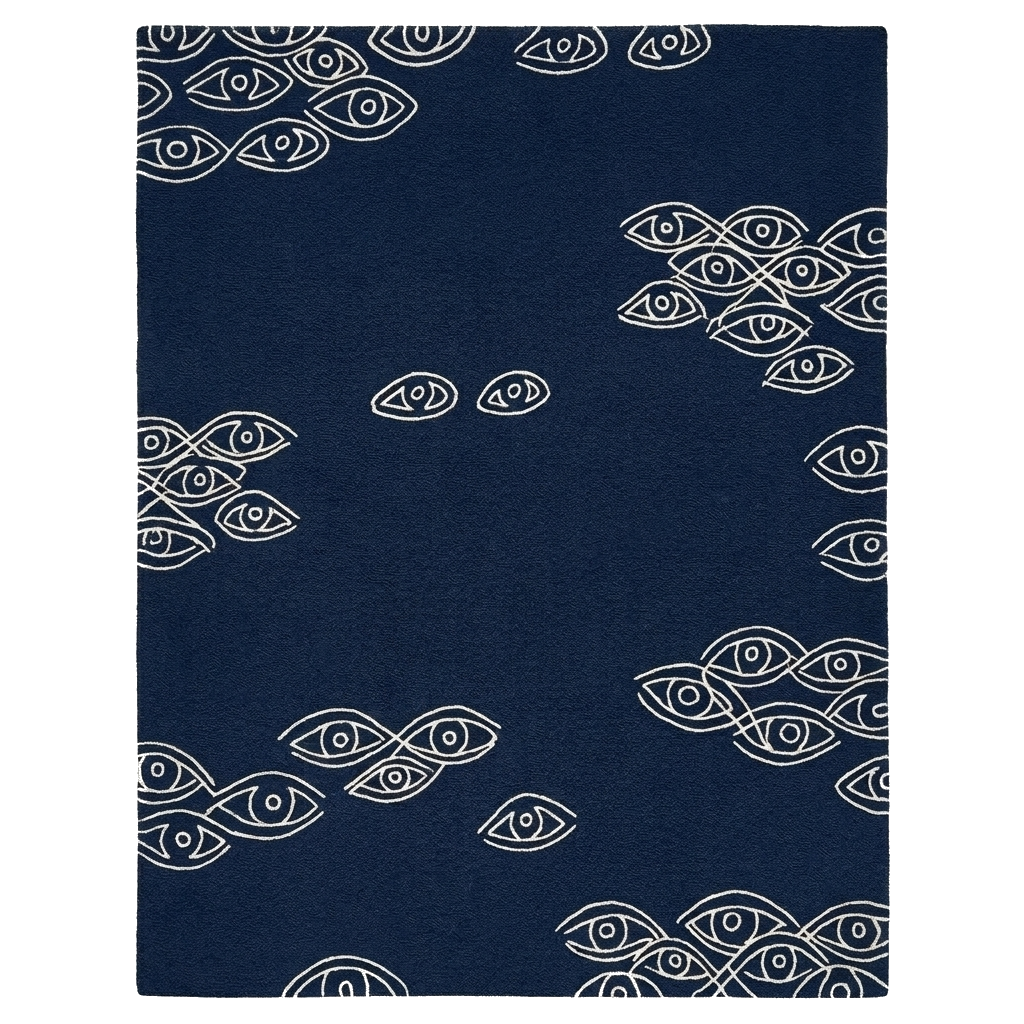 Eyes Everywhere Hand Tufted Wool Rug