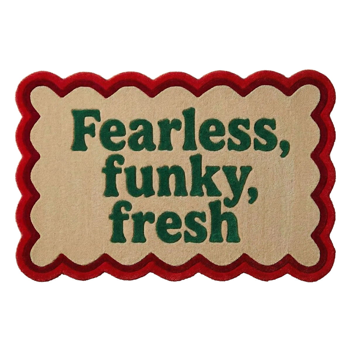 Fearless Funky Fresh Scalloped Hand Tufted Wool Rug