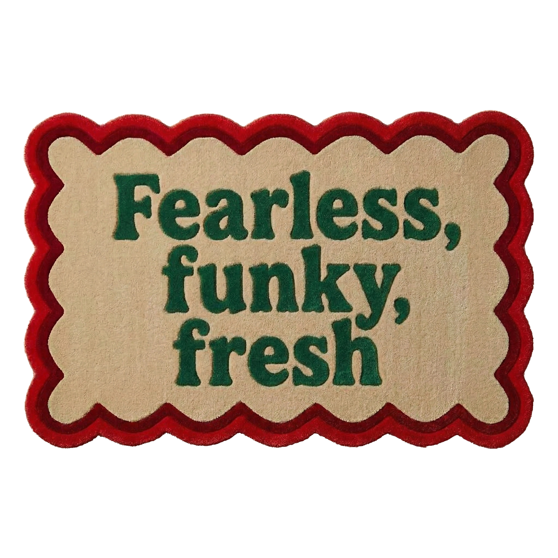 Fearless Funky Fresh Scalloped Hand Tufted Wool Rug