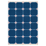 Floral Grid Hand Knotted Wool Rug 