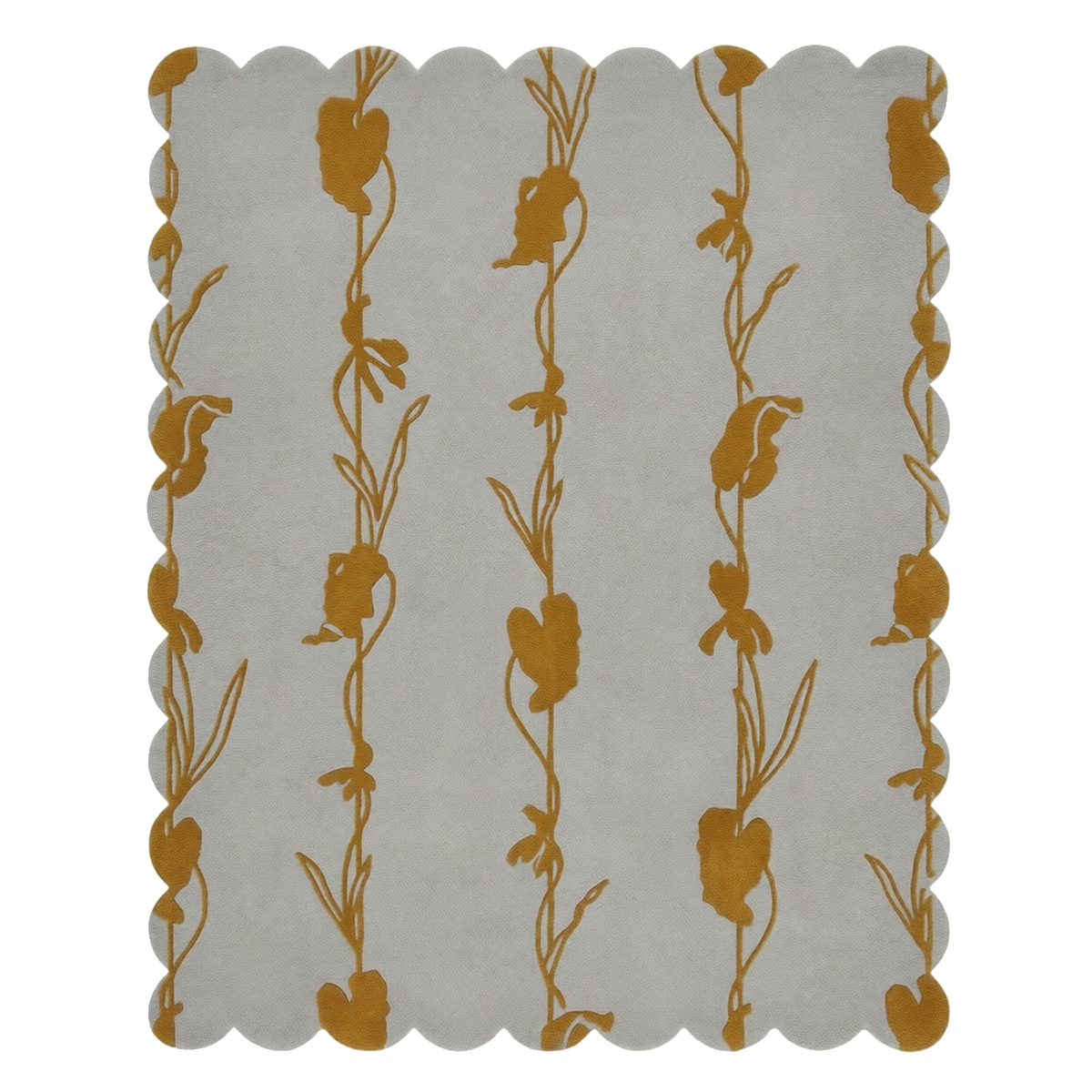 Floral Stripes Hand Tufted Wool Rug 