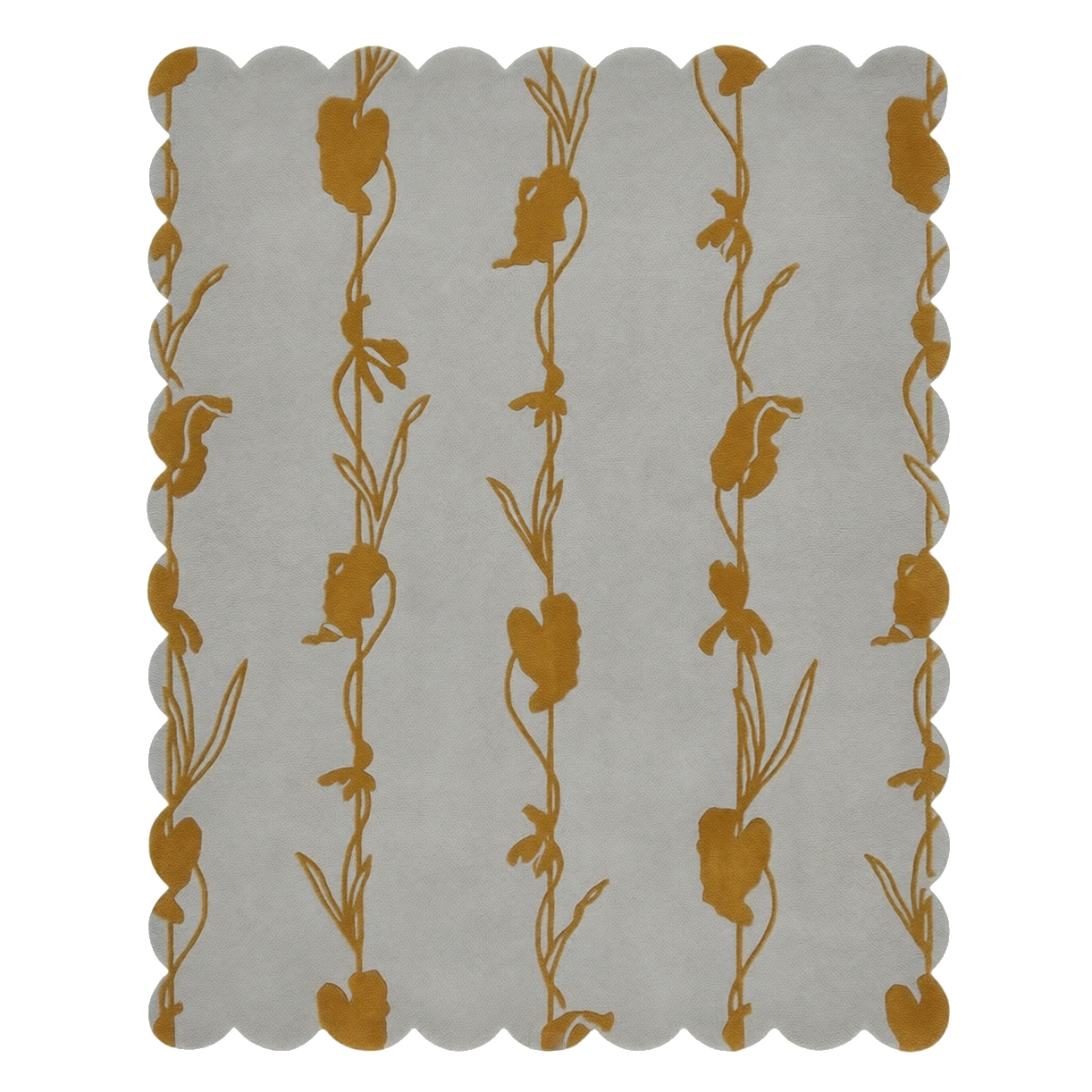 Floral Stripes Hand Tufted Wool Rug 