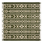 Forest Arrow Procession Flatweave Cotton Dhurrie Rug - alternate view