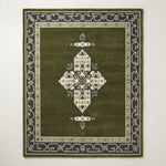 Forest Nomad Compass Hand Tufted Wool Rug - studio photo