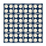 Four on a Dice Square Hand Tufted Wool Rug 