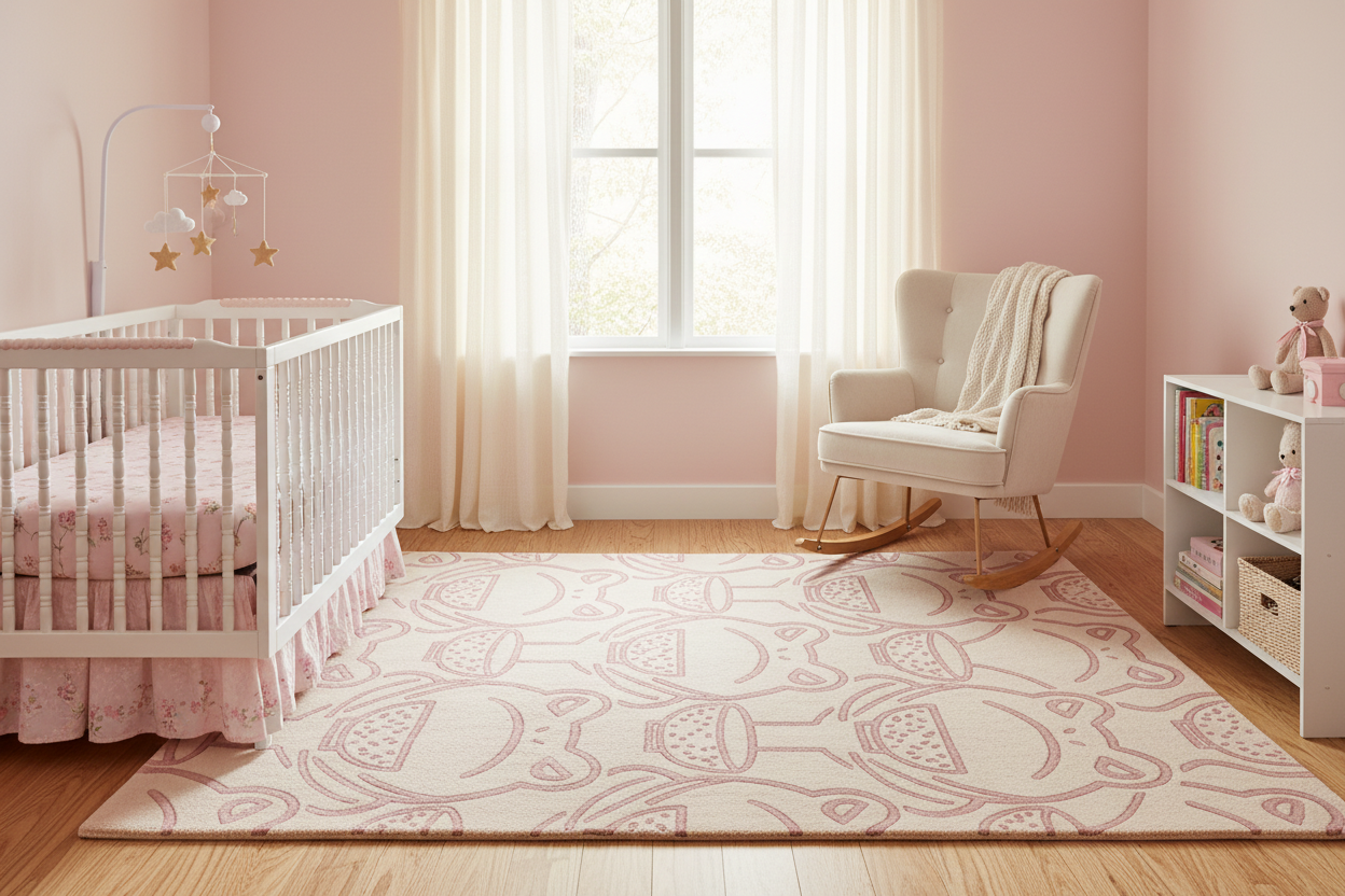 Friendly Frog Hand Tufted Wool Rug