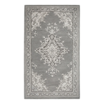 Frosted Slate Medallion Hand Tufted Runner Rug - alternate view