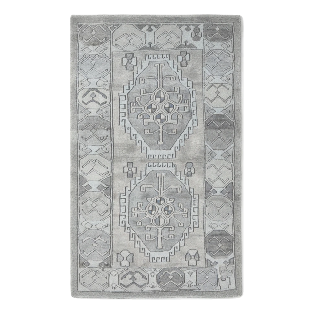 Frosted Tribal Echo Hand Tufted Wool Rug