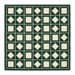 Fun Cubes in Green Square Hand Tufted Rig