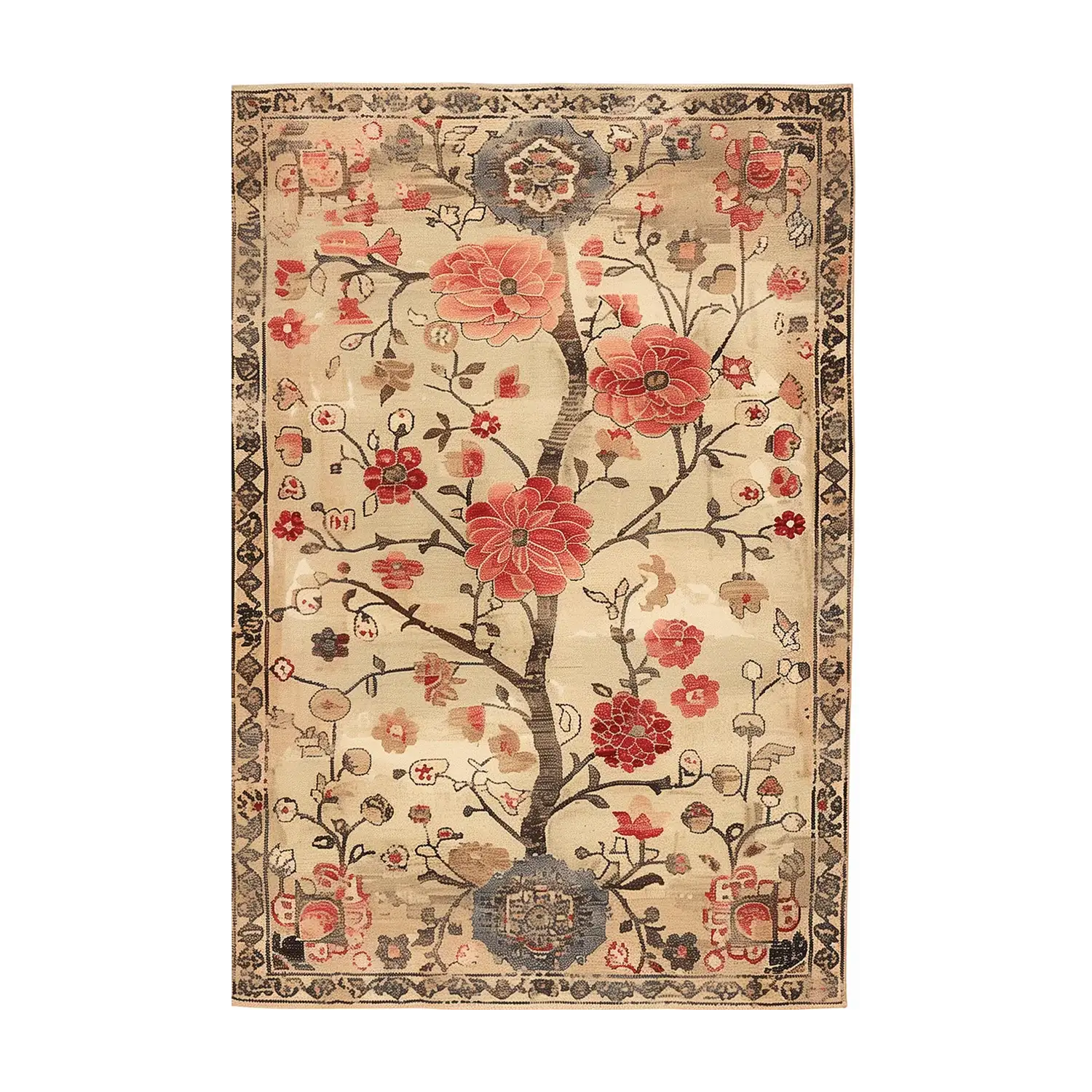 Garden of Splendor Knotted Wool Rug