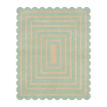 Geometric Frame Ripple Hand Tufted Wool Rug