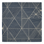 Geometric Grid Square Square Hand Tufted Wool Rug