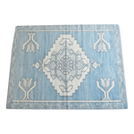 Glacier Tulip Medallion Hand Knotted Rug
