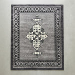 Graphite Nomad Star Hand Tufted Wool Rug - studio photo