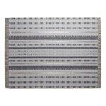 Graphite Rain Stripes Flatweave Cotton Dhurrie Rug - alternate view