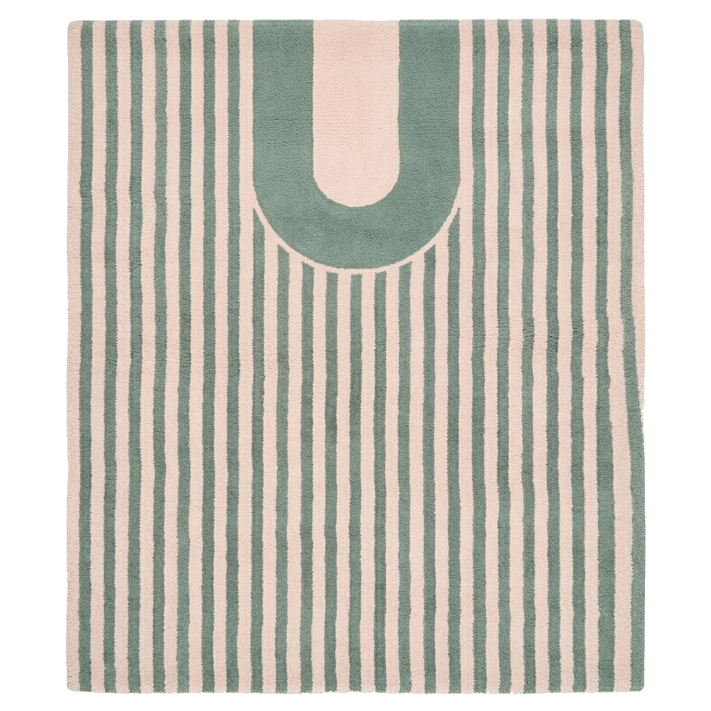Green Gateway Hand Tufted Wool Rug