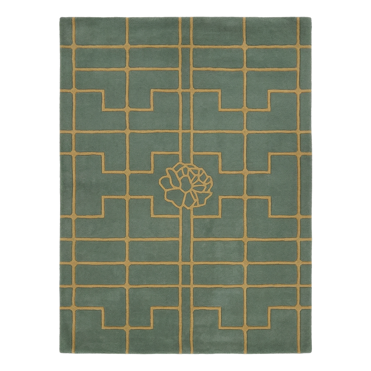 Grid Lines Hand Tufted Wool Rug