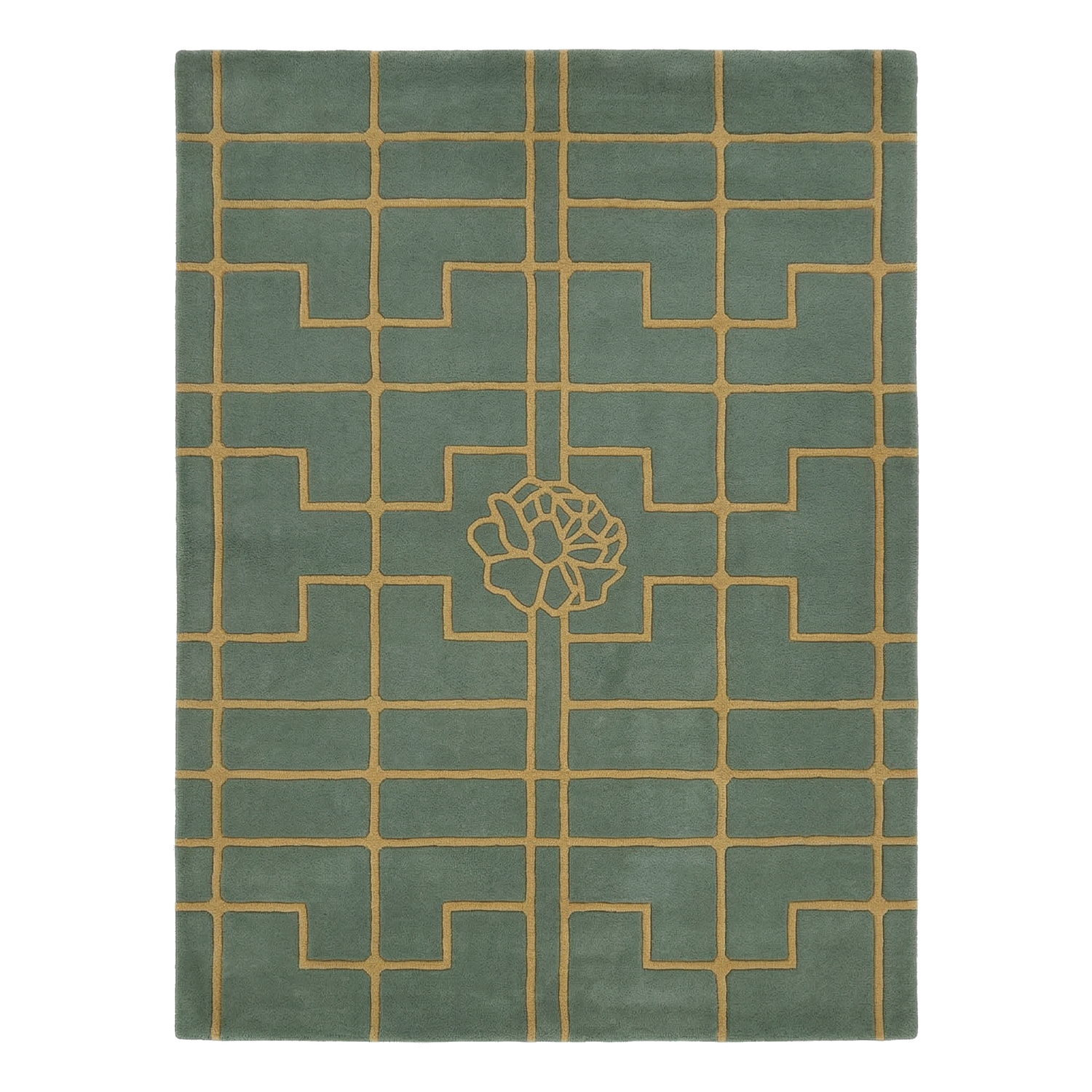 Grid Lines Hand Tufted Wool Rug