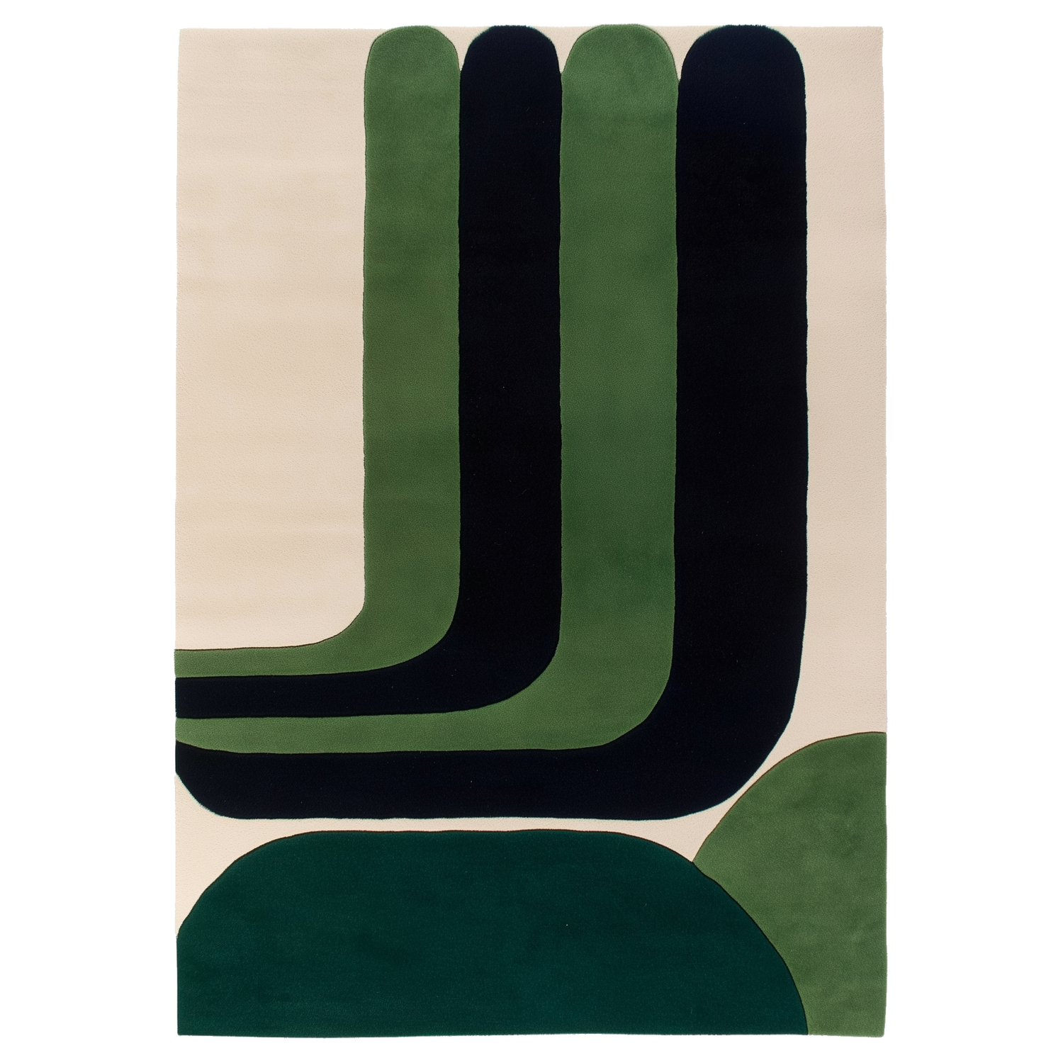 Groovy Arches Hand Tufted Wool Rug 