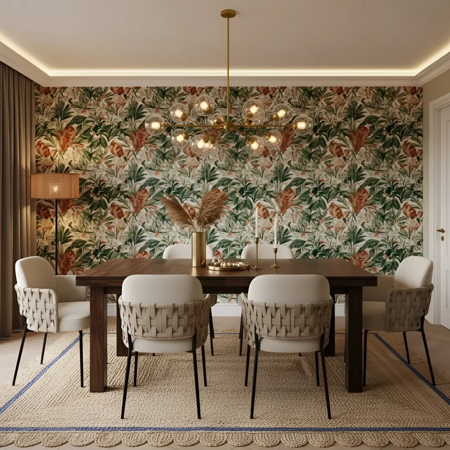 Handmade Mini Scallop Jute Rug - Blue