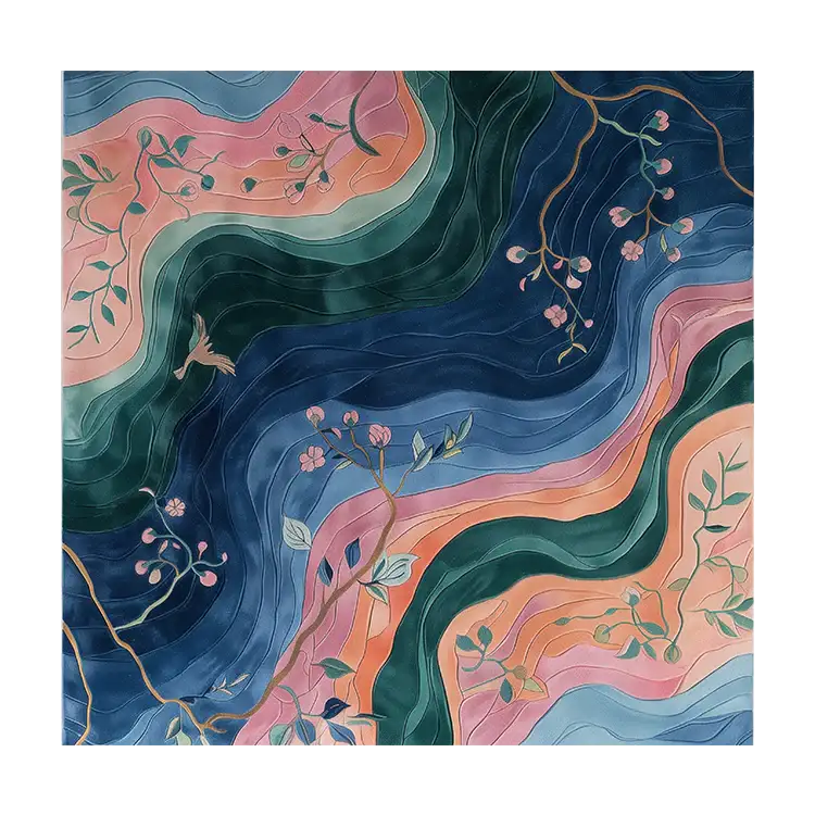 Harmonic Currents Hand Tufted Wool Rug