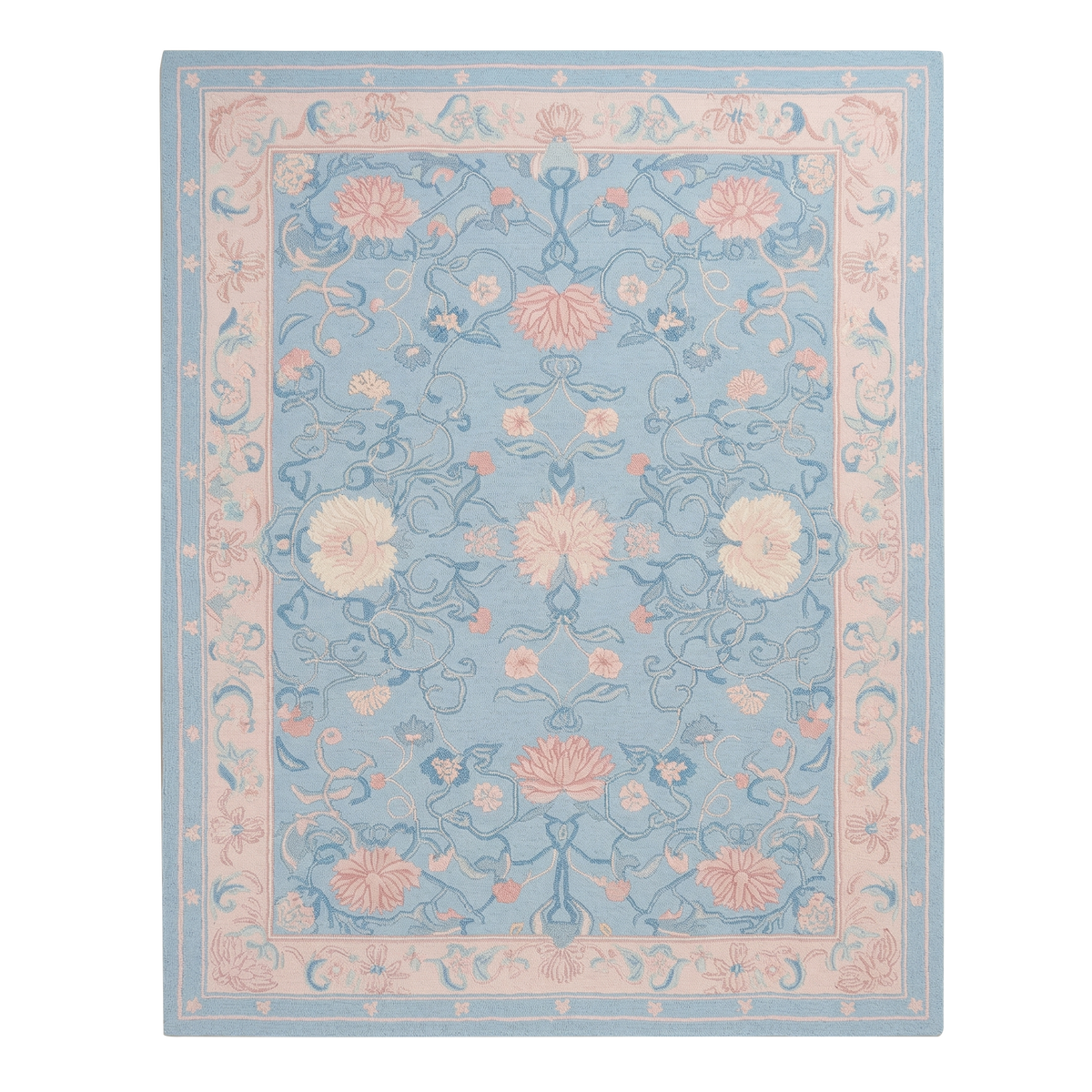 Ice Flora Composition Hand Tufted Wool Rug 