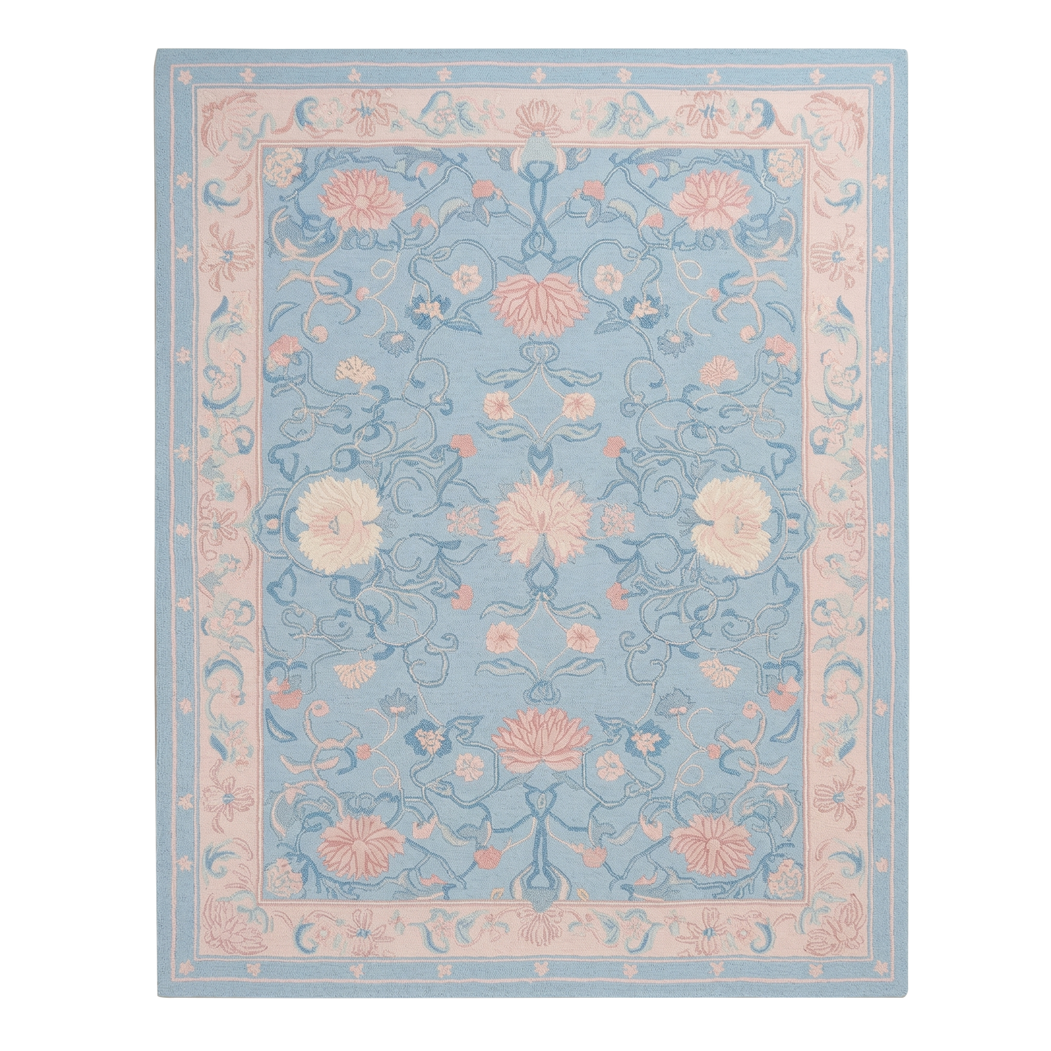 Ice Flora Composition Hand Tufted Wool Rug 