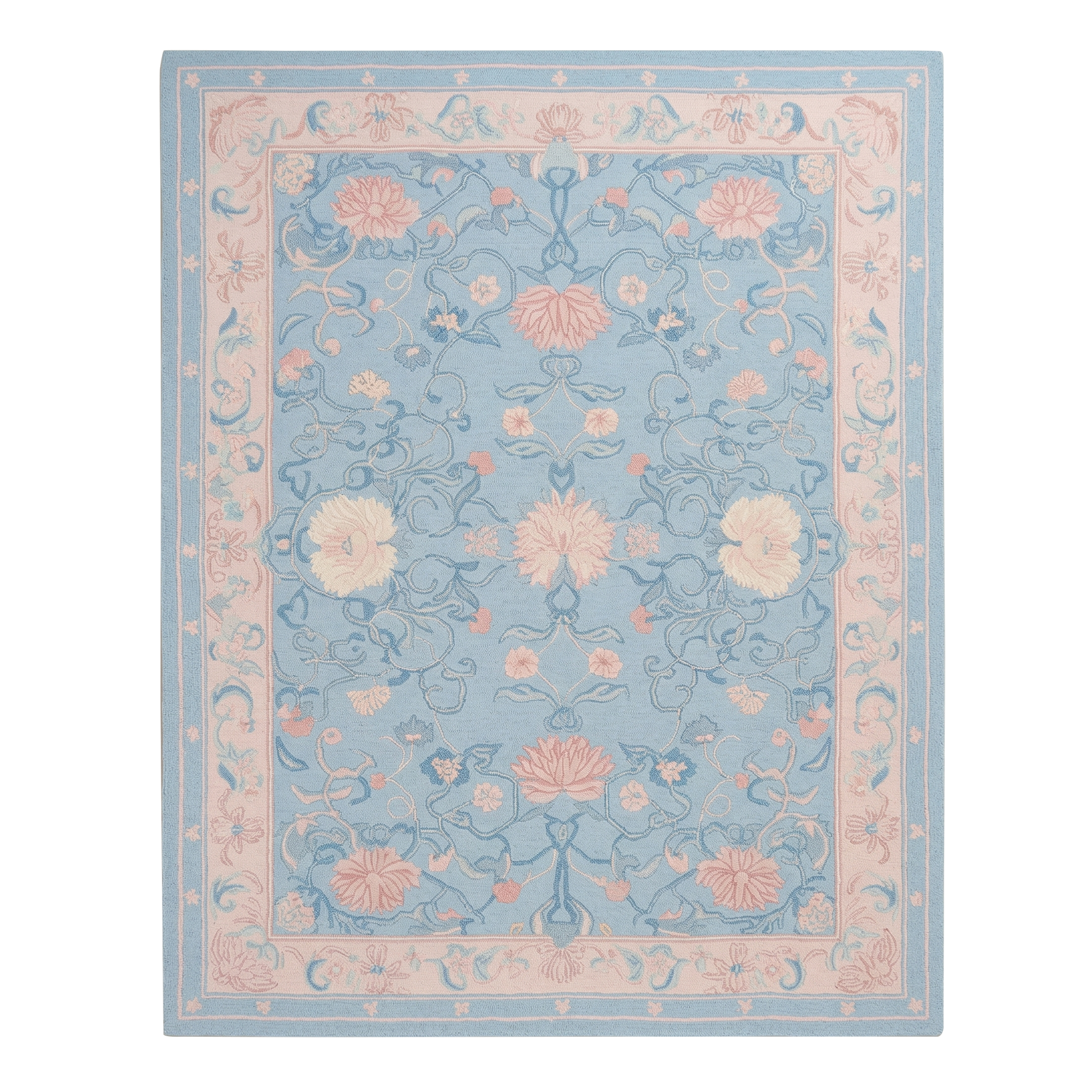 Ice Flora Composition Hand Tufted Wool Rug 