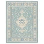Icy Blue Lore Hand Tufted Wool Rug