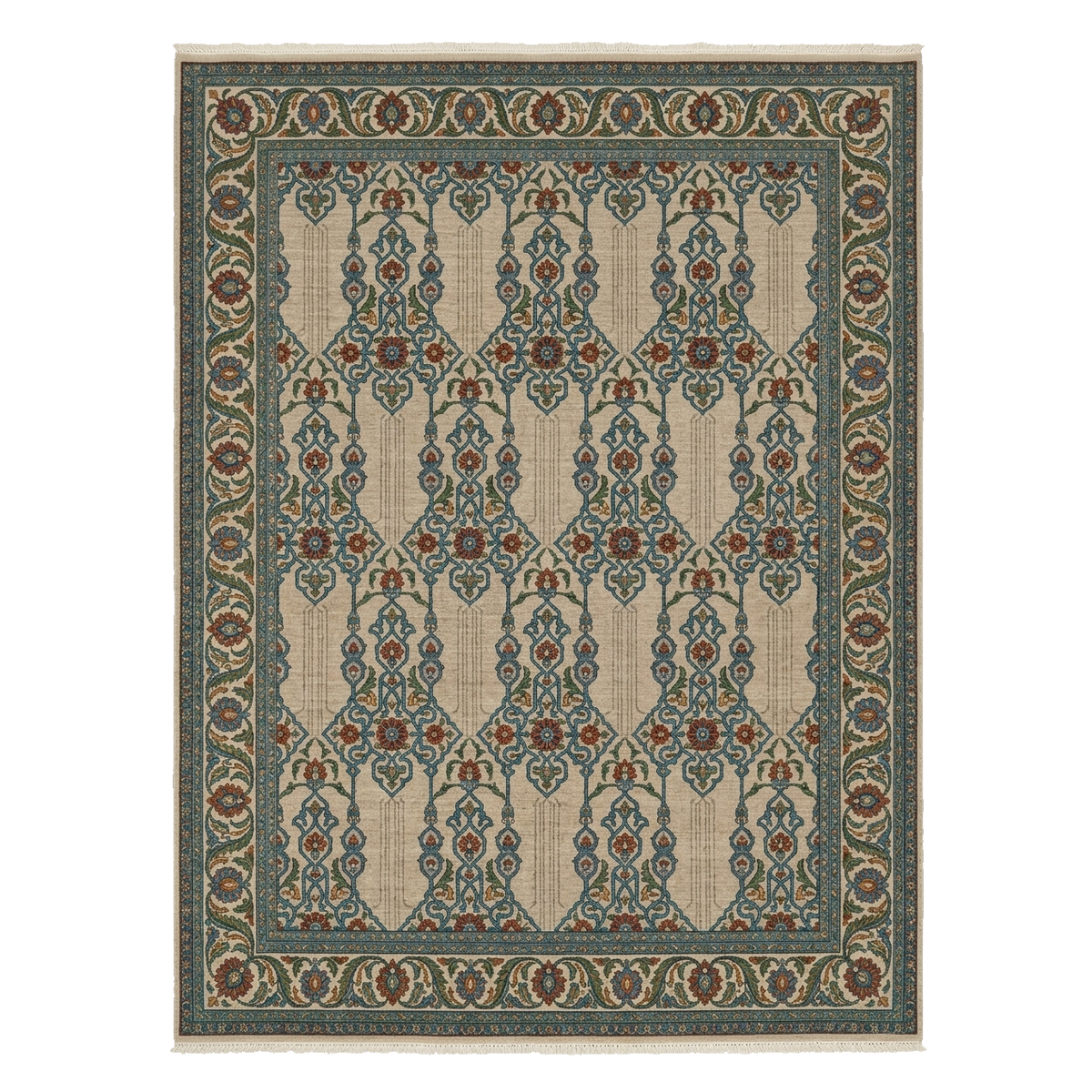 Imperial Jewel Garden Hand Knotted Rug 