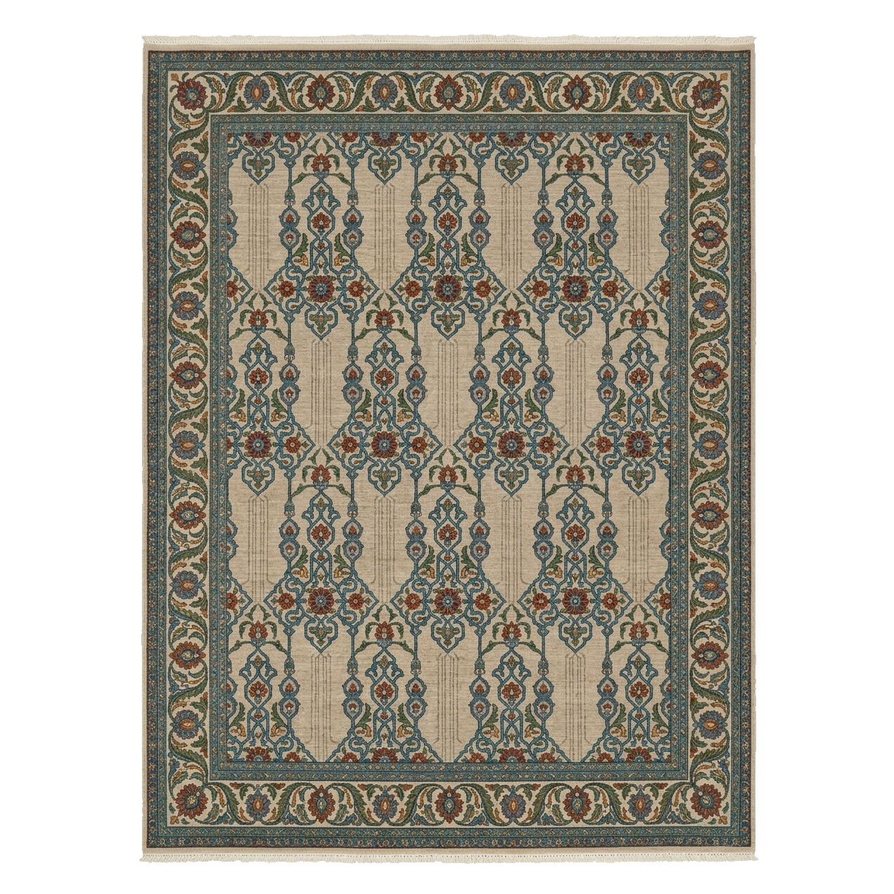 Imperial Jewel Garden Hand Knotted Rug 