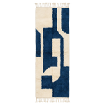 Indigo Puzzle Moroccan Shag Rug