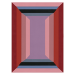 Infinite Frame in Rose & Slate Hand Tufted Wool Rug 
