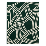 Interlocked Lines Green Hand Tufted Wool Rug
