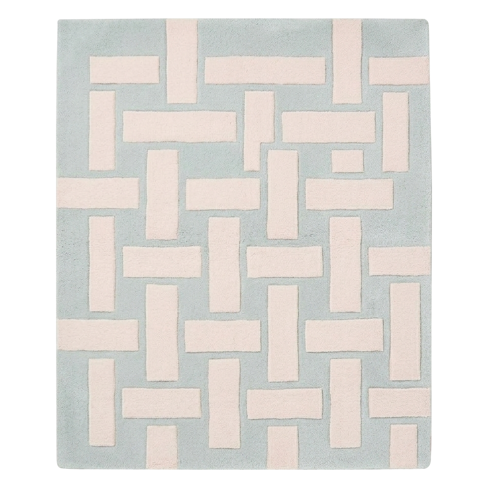 Interlocking Pop Lines Hand Tufted Wool Rug 