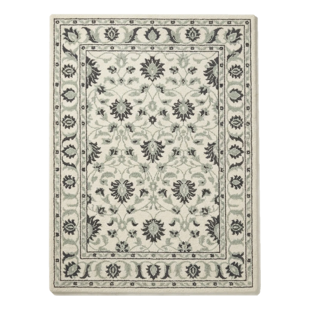 Ivory Sage Garden Hand Tufted Wool Rug