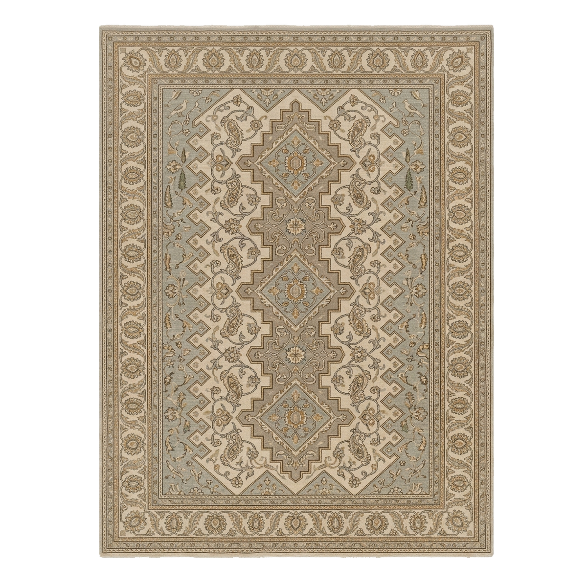 Ivory Oasis Hand Knotted Rug