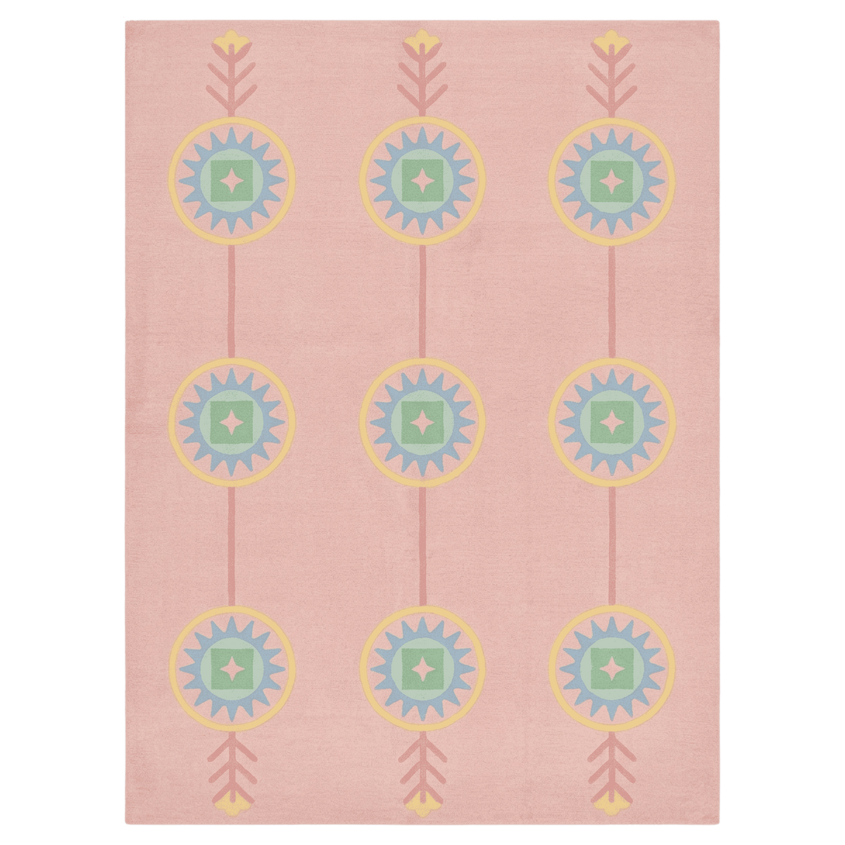 Ivory Storm Petal Hand Knotted Rug