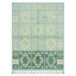 Jade Checkerboard Moroccan Shag Rug